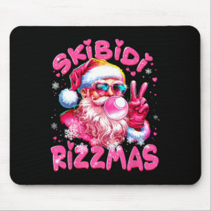 Mousepad Skibidi Rizzmas Natal Santa Claus Feliz Mas Si