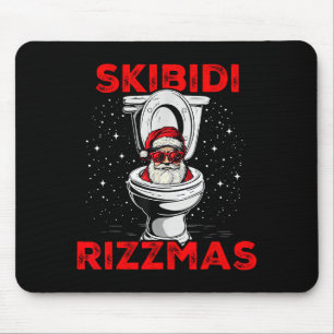 Mousepad Skibidi Rizzmas Papai Noel Toalete Funilante Elefa
