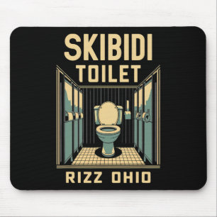 Mousepad Skibidi Toilet Rizz Ohio Memória Engraçada Retro V