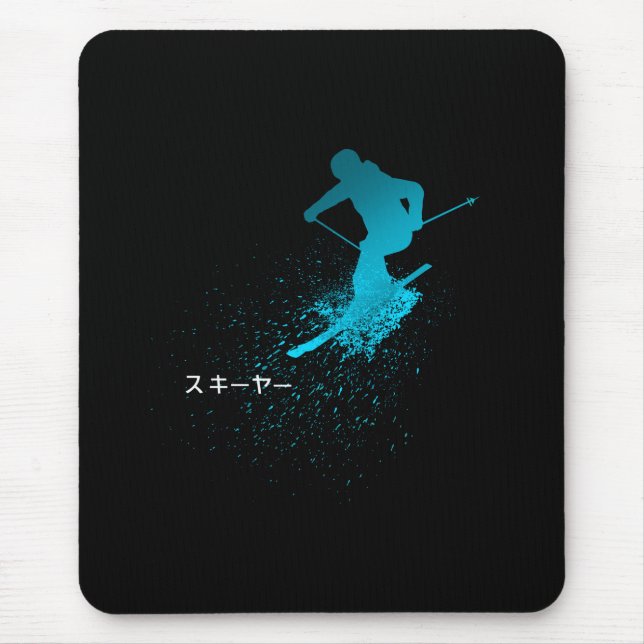 Mousepad Skier, Ski, Japonês (Frente)