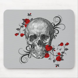 Mousepad Skull do Rosa vermelha