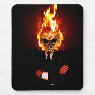 Mousepad Skull ele incêndio