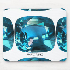 Mousepad Sky Blue Topaz Cushion Gemstone