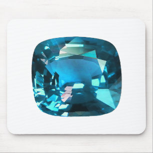 Mousepad Sky Blue Topaz Cushion Gemstone