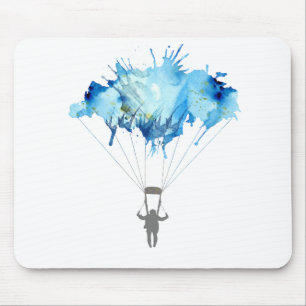 Mousepad Skydiver, pára-quedas. Esporte de Skydiving. Salt
