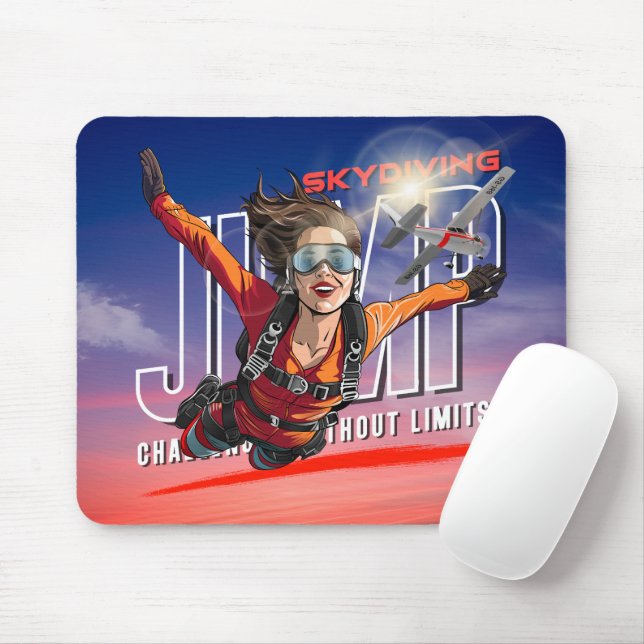 Mousepad  Skydiving-Feel Freedom Above Clouds | (Women) (Com mouse)