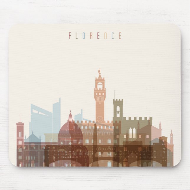 Mousepad Skyline da cidade de Florença, Italia | (Frente)