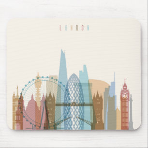 Mousepad Skyline da cidade de Londres, Inglaterra  