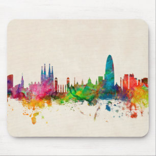 Mousepad Skyline da espanha de Barcelona