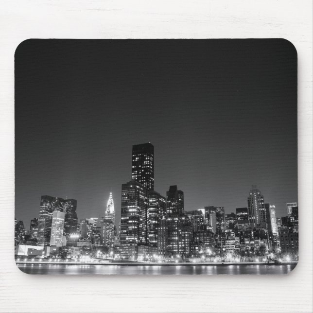 Mousepad Skyline da noite de New York (Frente)
