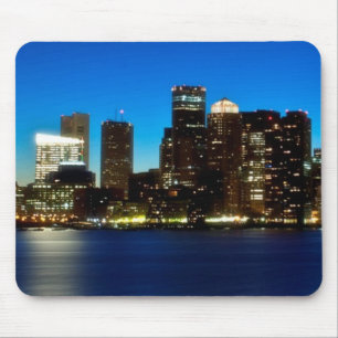 Mousepad Skyline de Boston com lua