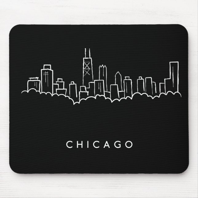 Mousepad Skyline de Chicago (Frente)