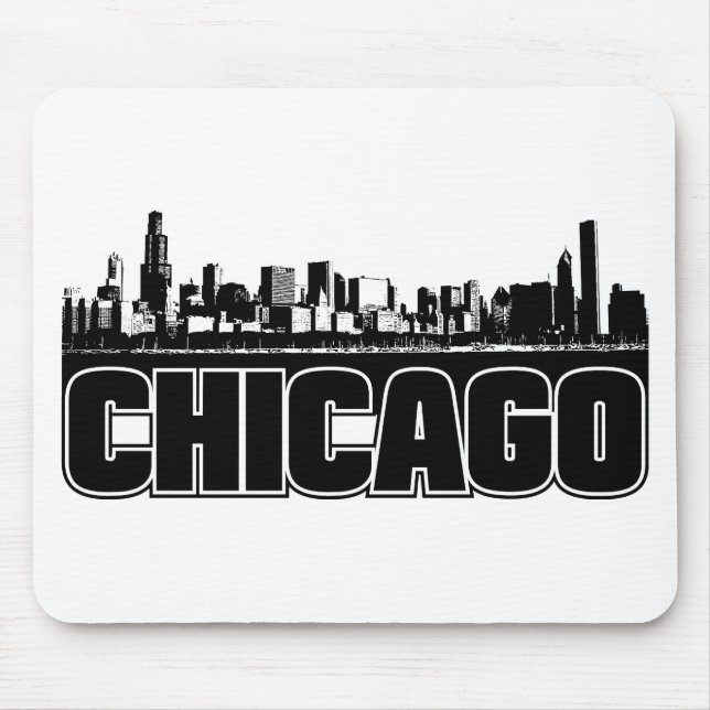 Mousepad Skyline de Chicago (Frente)