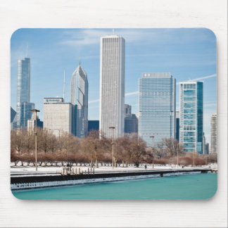Mousepad Skyline de Chicago através do Lago Michigan