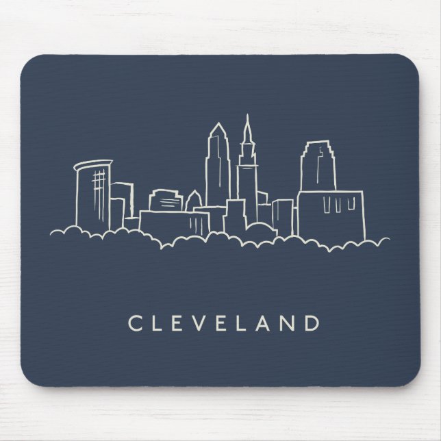 Mousepad Skyline de Cleveland Ohio (Frente)