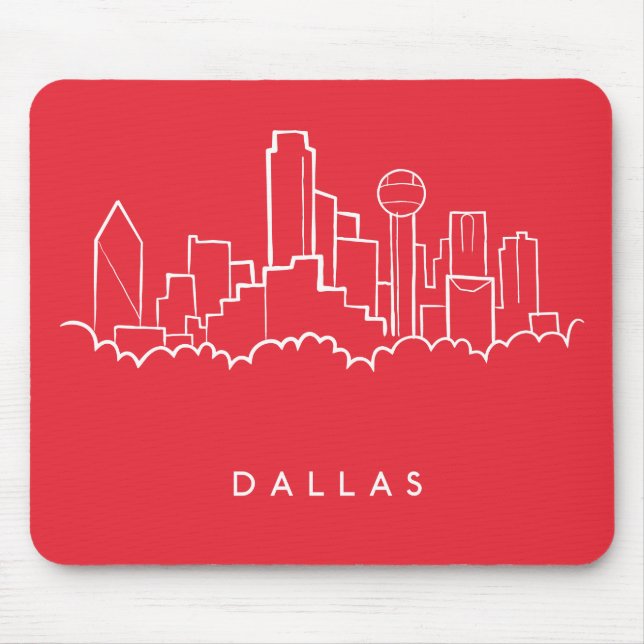 Mousepad Skyline de Dallas Texas (Frente)