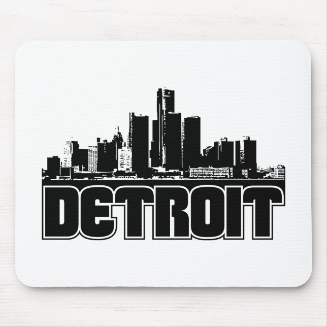 Mousepad Skyline de Detroit (Frente)