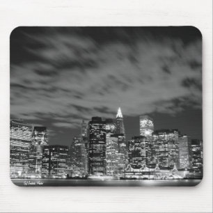 Mousepad Skyline de Manhattan nas luzes da noite, NYC