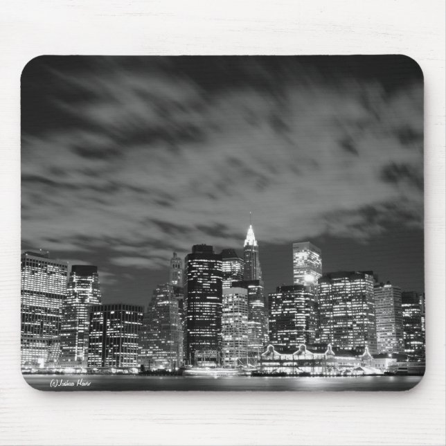 Mousepad Skyline de Manhattan nas luzes da noite, NYC (Frente)
