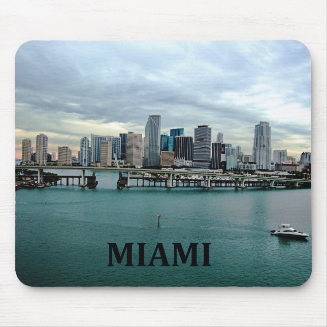 Mousepad Skyline de Miami Florida (Frente)