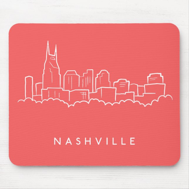 Mousepad Skyline de Nashville (Frente)