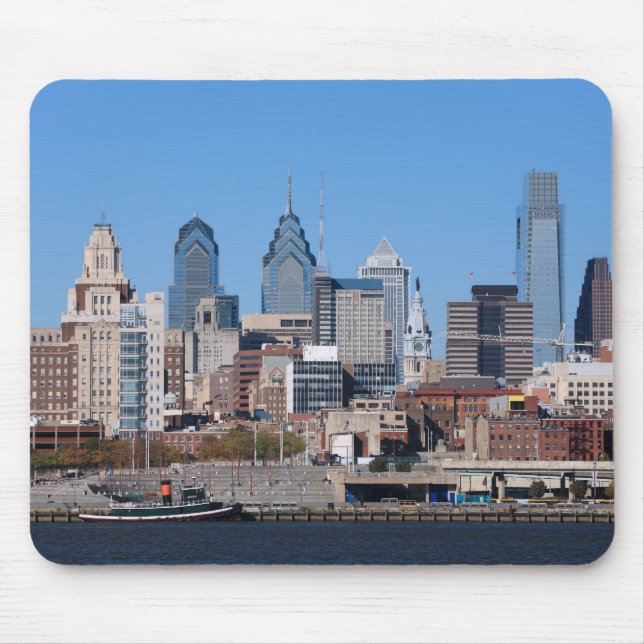 Mousepad Skyline de Philadelphfia, vista média (Frente)