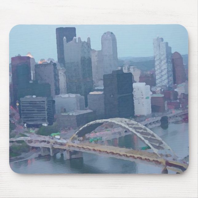 Mousepad Skyline de Pittsburgh (Frente)