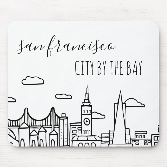Mousepad Skyline de San Francisco (Frente)