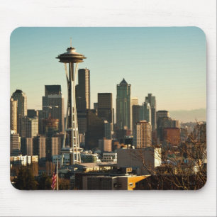Mousepad Skyline de Seattle e agulha do centro do espaço