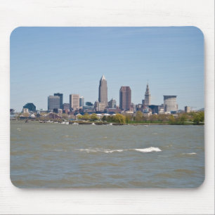 Mousepad Skyline larga de Cleveland do tiro