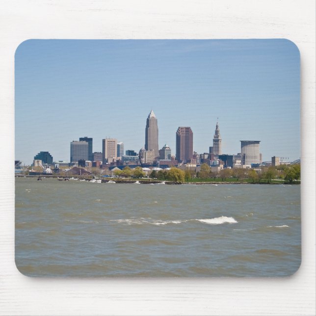 Mousepad Skyline larga de Cleveland do tiro (Frente)