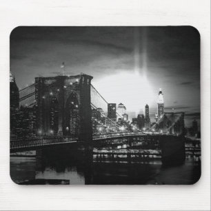 Mousepad Skyline preta & branca de New York