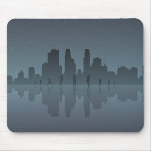 Mousepad Skyline & silhuetas da noite