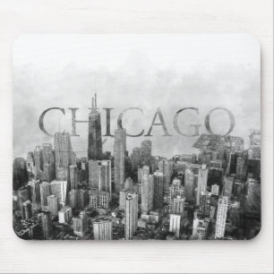 Mousepad Skyline Sketch Chicago