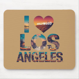 Mousepad Skyline Sunset e Tipografia de Hollywood em Los An