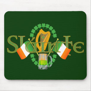Mousepad Slainte presentes irlandeses do Dia de São