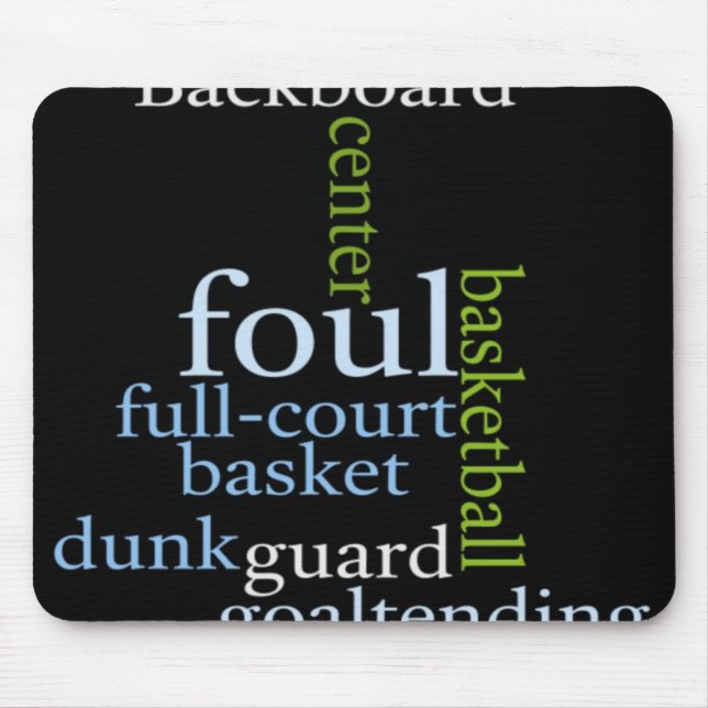 Mousepad Slam Dunk das Palavras: Jogo de Basquete dos Campe (Frente)