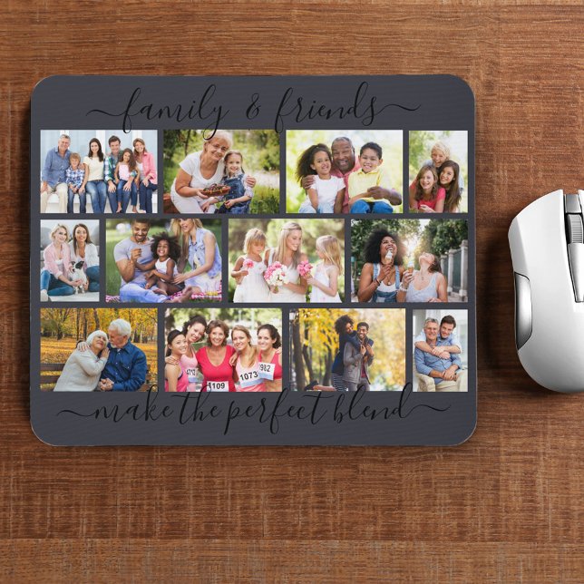 Mousepad Slate de Colagem de Fotos para 12 Famílias e Amigo (Criador carregado)