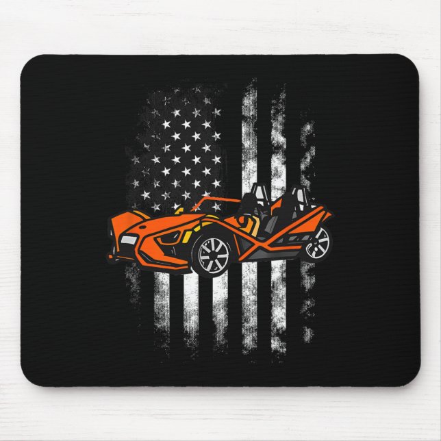 Mousepad Slingshot Car American Flag 4 De Julho (Frente)