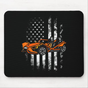Mousepad Slingshot Carro Americano Bandeira 4 De Julho