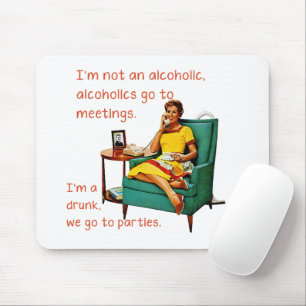 Mousepad SlipperyJoe socializando festa de bebida mulher vi