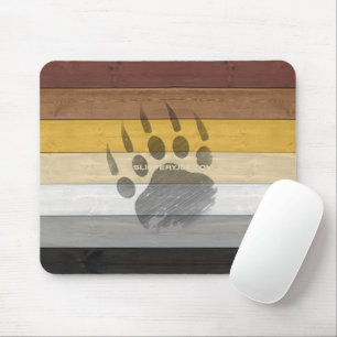Mousepad SlipperyJoe's Bear Pride sinaliza textura de madei