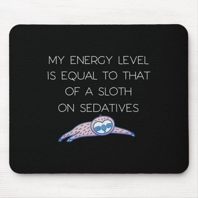 Mousepad Sloth Fibro Lupus Fadiga Crônica Spoonie Sono S (Frente)