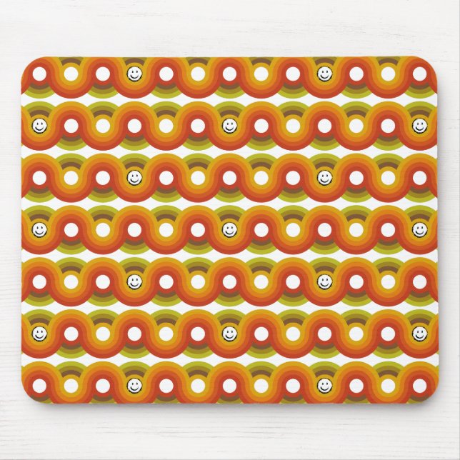 Mousepad Smiley Vintage Retro Pattern No. 02 (Frente)