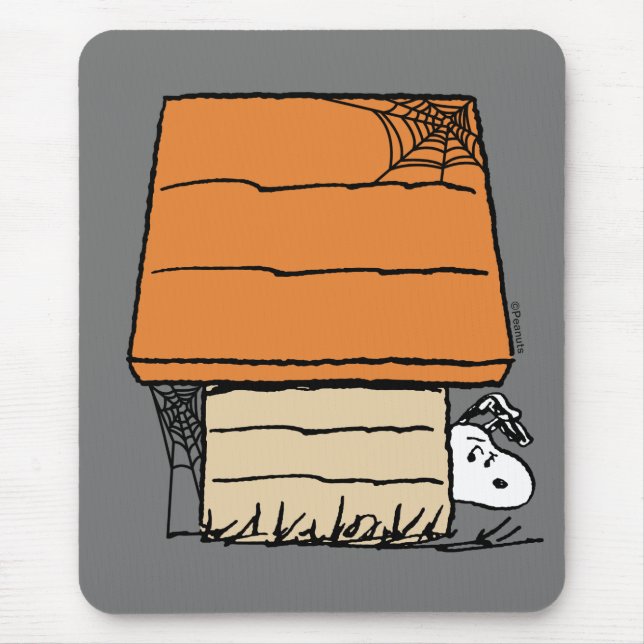 Mousepad Snoopy Halloween Spider Web Doghouse (Frente)