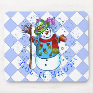 Mousepad Snow Lady Snowman