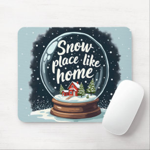 Mousepad Snow Place Like Home Holidation Cote