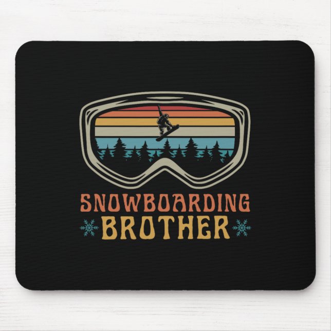 Mousepad Snowboard Brother Match Family Snowboard Tri (Frente)