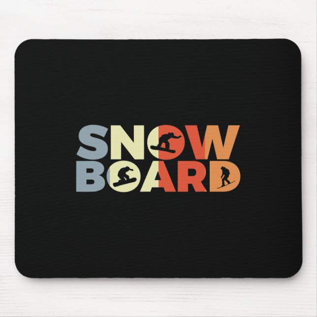 Mousepad Snowboard Entusiasta Snowboarder Snowboard (Frente)