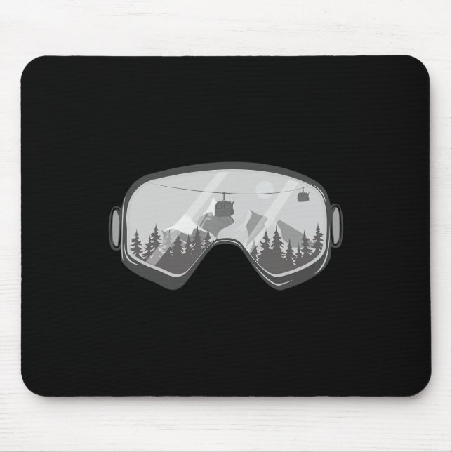 Mousepad Snowboard Goggles Snowboard Snowboard Snowboard Wi (Frente)